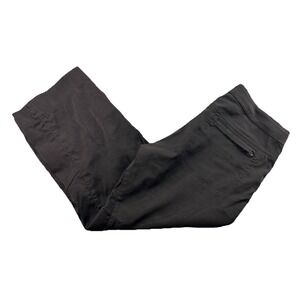 Prana Pants Women Small Black Belted Cropped Lightweight Stretch Hiking Climbing